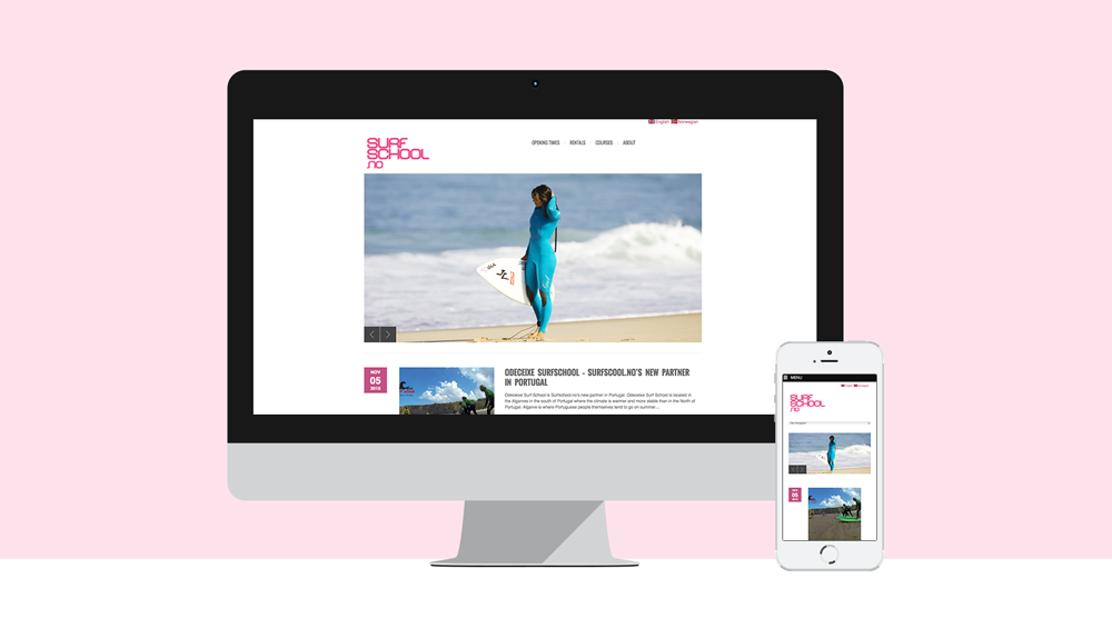 Webdesign for Surfschool.no